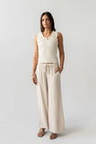 Jordana Textured Tank in Ivory