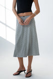 Jordyn Polka Dot Skirt in Heather Grey