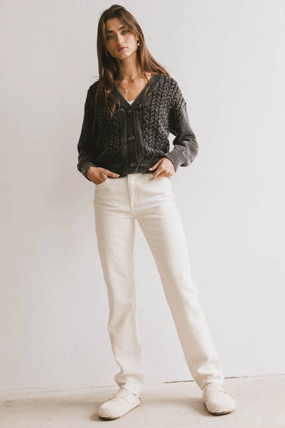 Lane Cable Knit Cardigan FINAL SALE