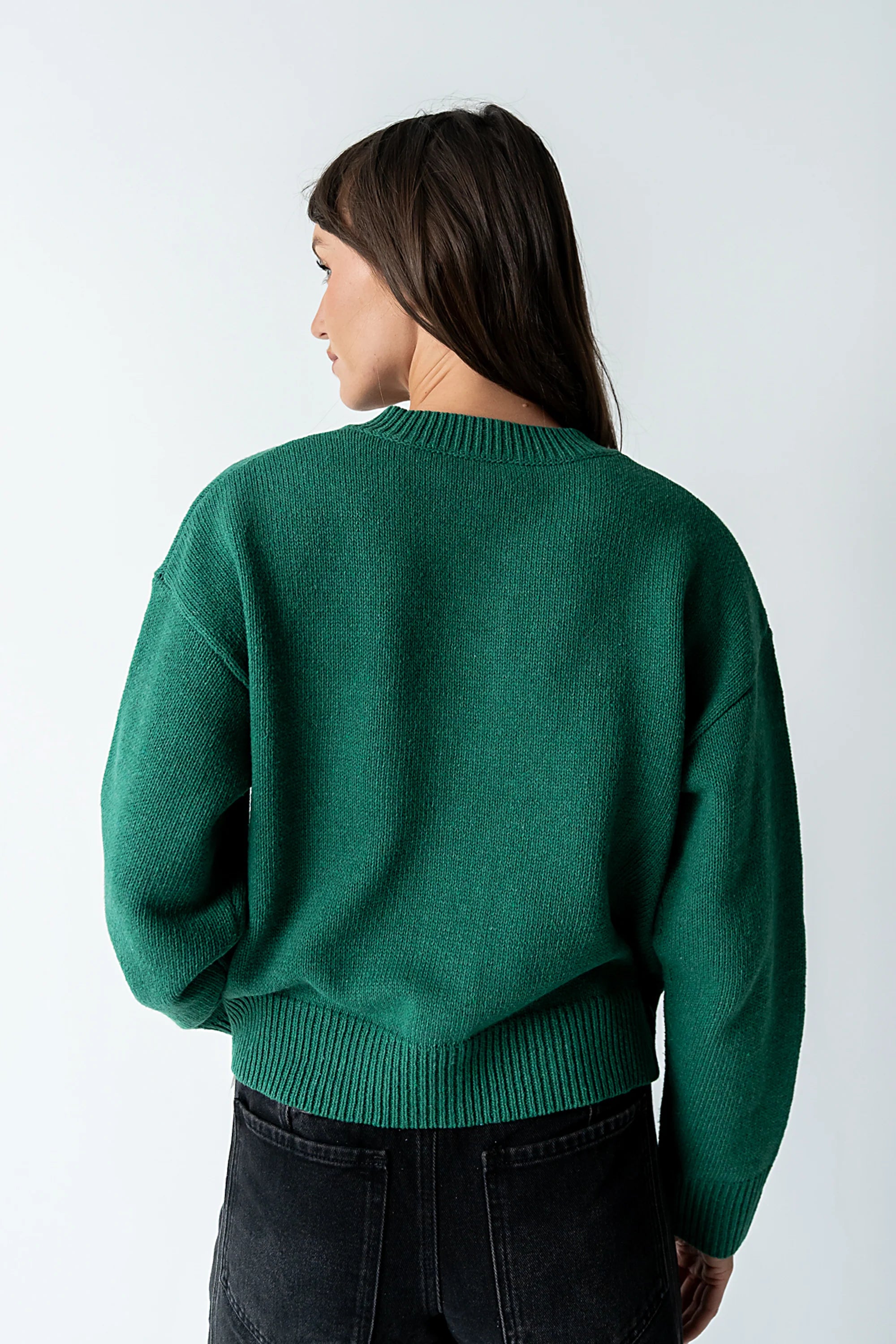 Kasen Knit Cardigan in Green