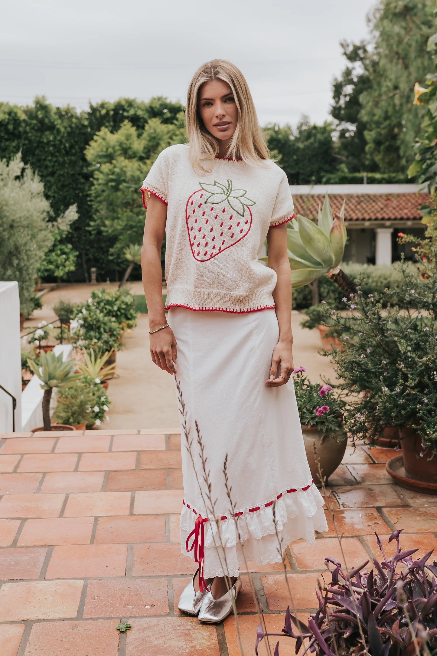Chloe Embroidered Sweater Tee