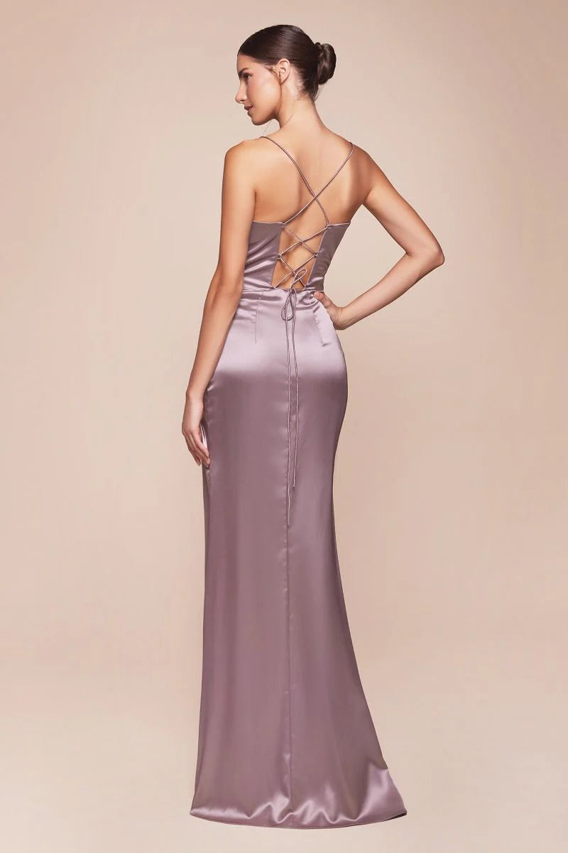 YVETTE GOWN LUXE SATIN CORSET DRESS