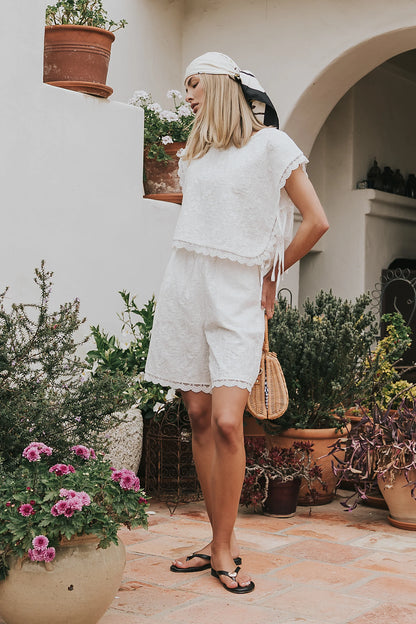 Klara Floral Embroidered Shorts