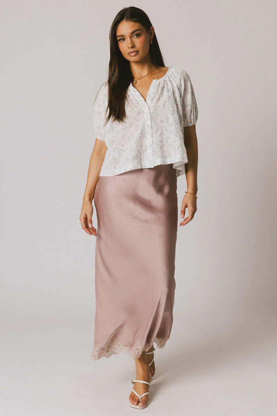 Peni Floral Blouse in Lavender FINAL SALE