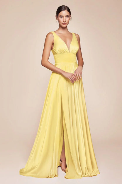 Kinsley Gown Soft Satin A line Dress