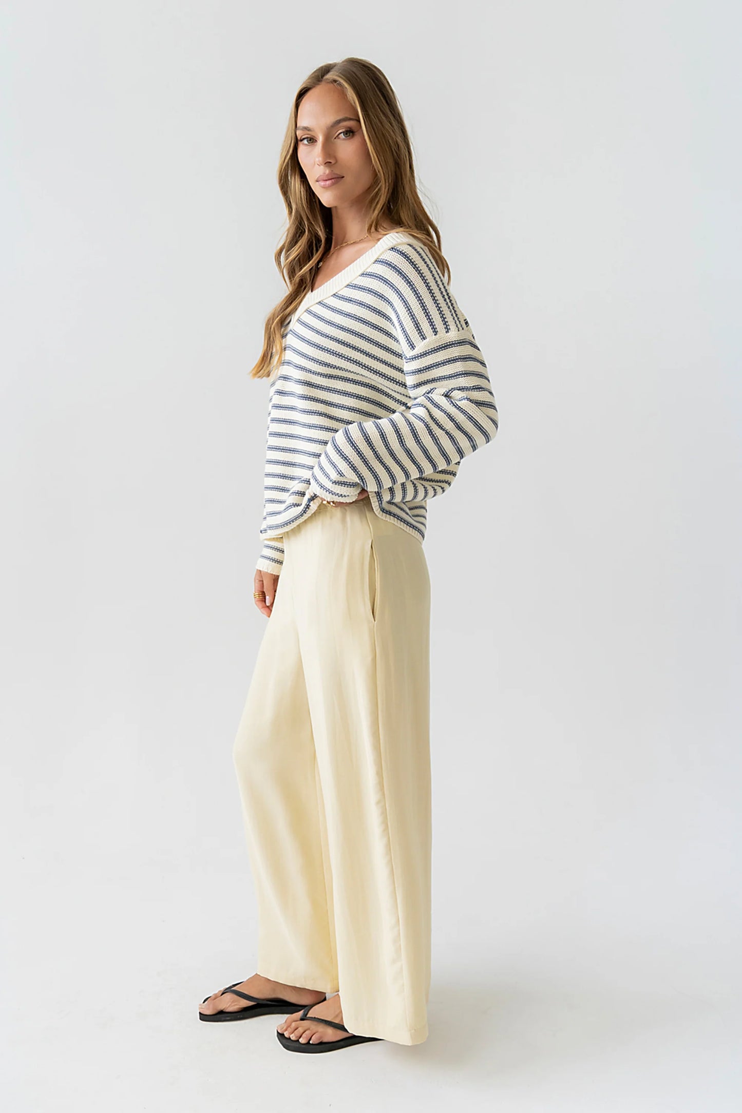 Amberly Striped Oversized Sweater