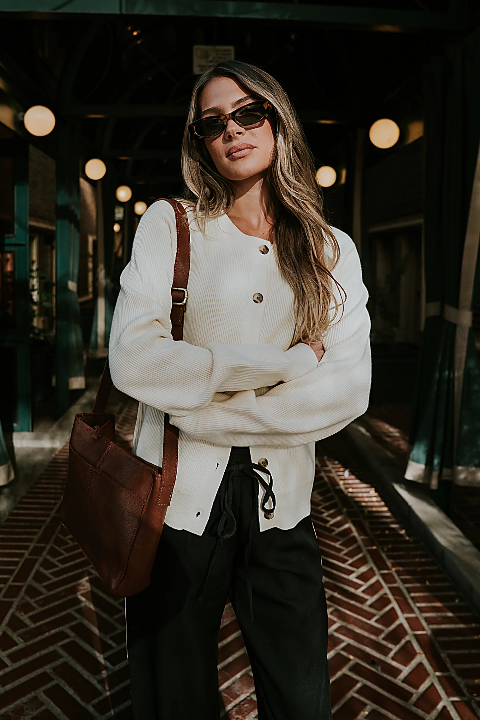 Debbie Ribbed Sweater in Ivory FINAL SALE