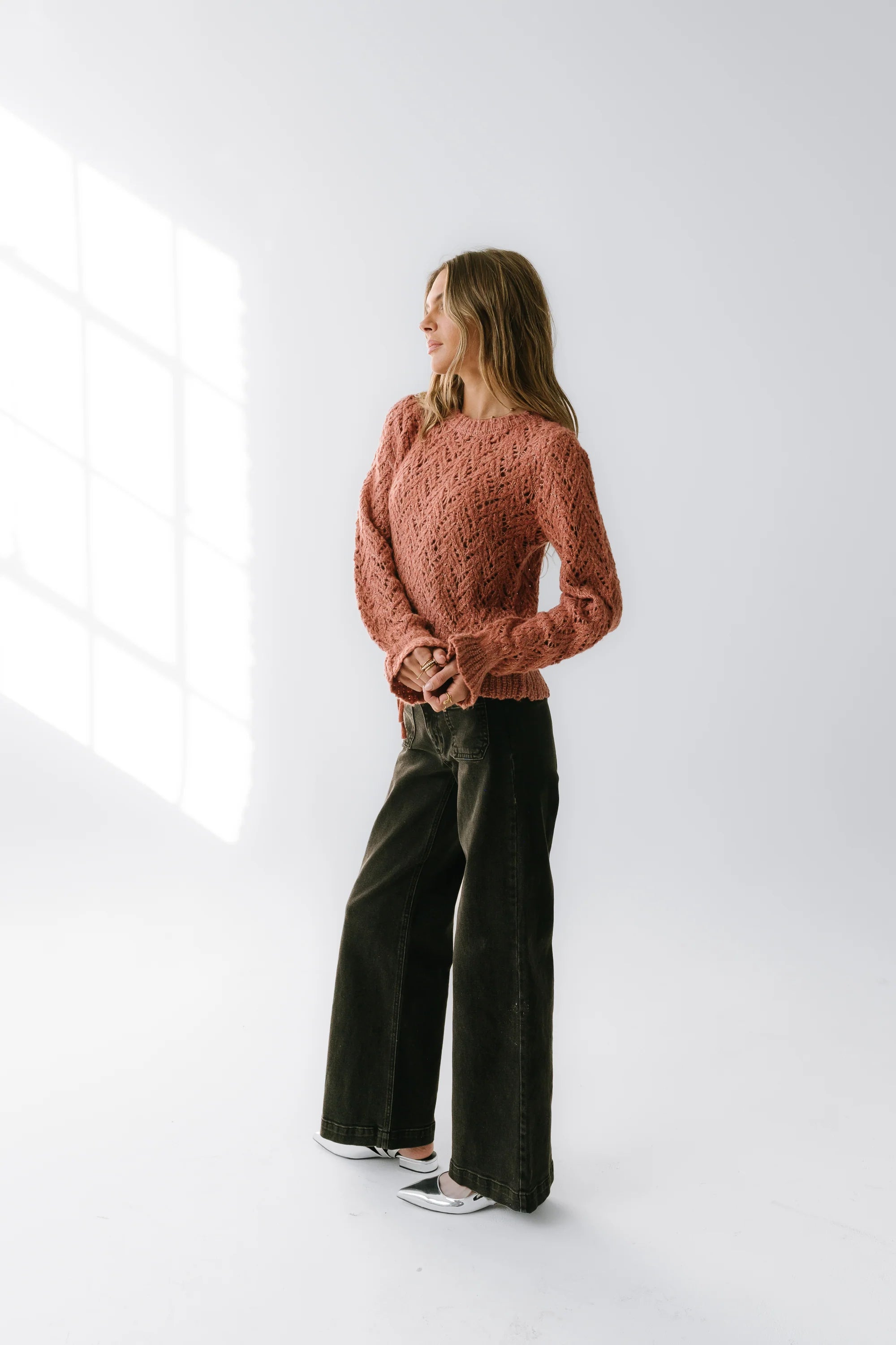 Joseph Knit Sweater in Rose FINAL SALE
