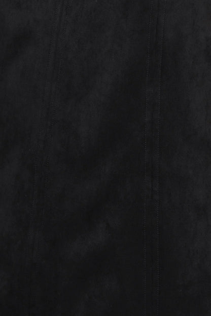 CITY SLEEK FAUX SUEDE LEATHER SHIFT DRESS