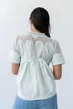 Estelle Mesh Top in Light Blue