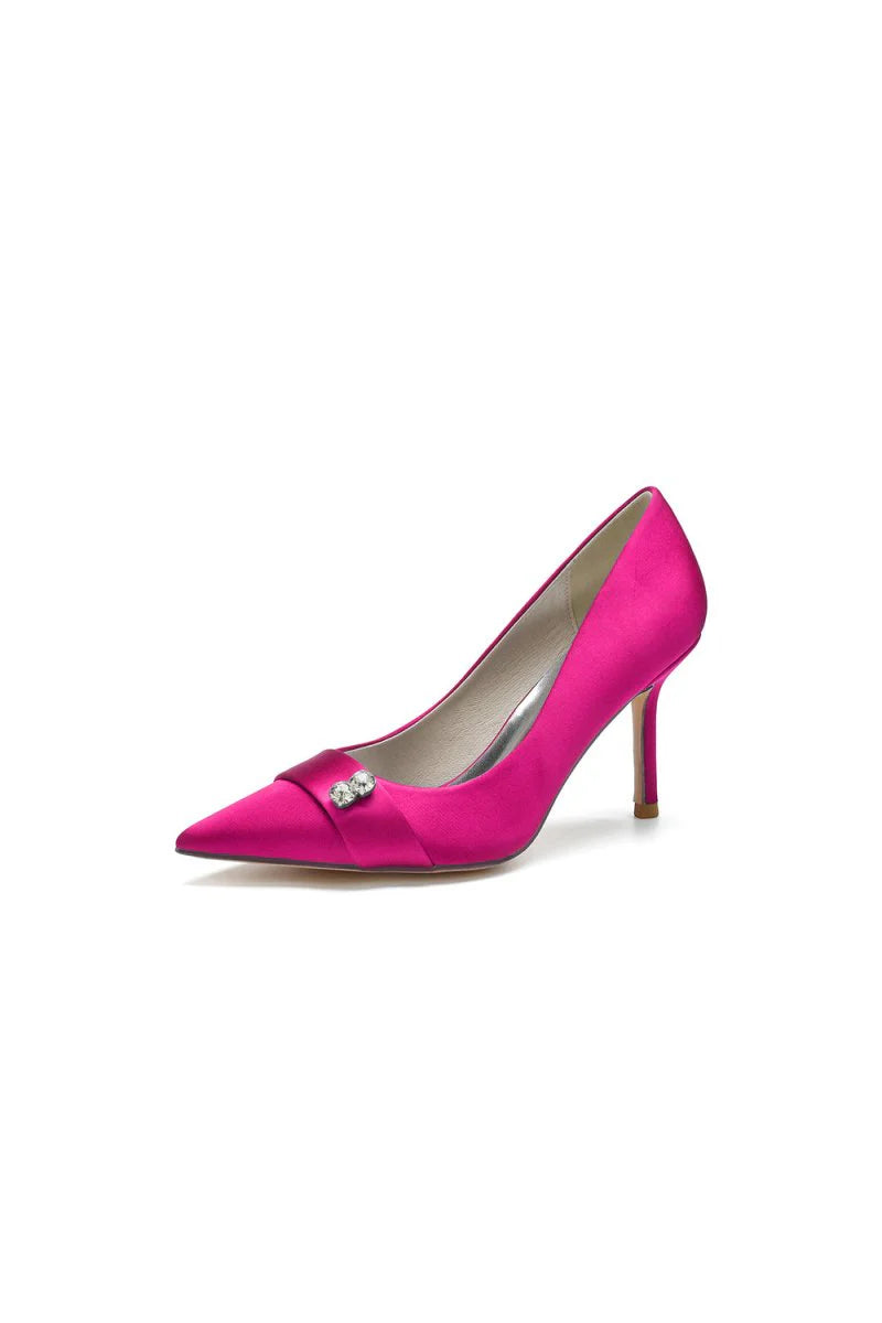 Pointed Toe Crystal High Heels Party Shoes