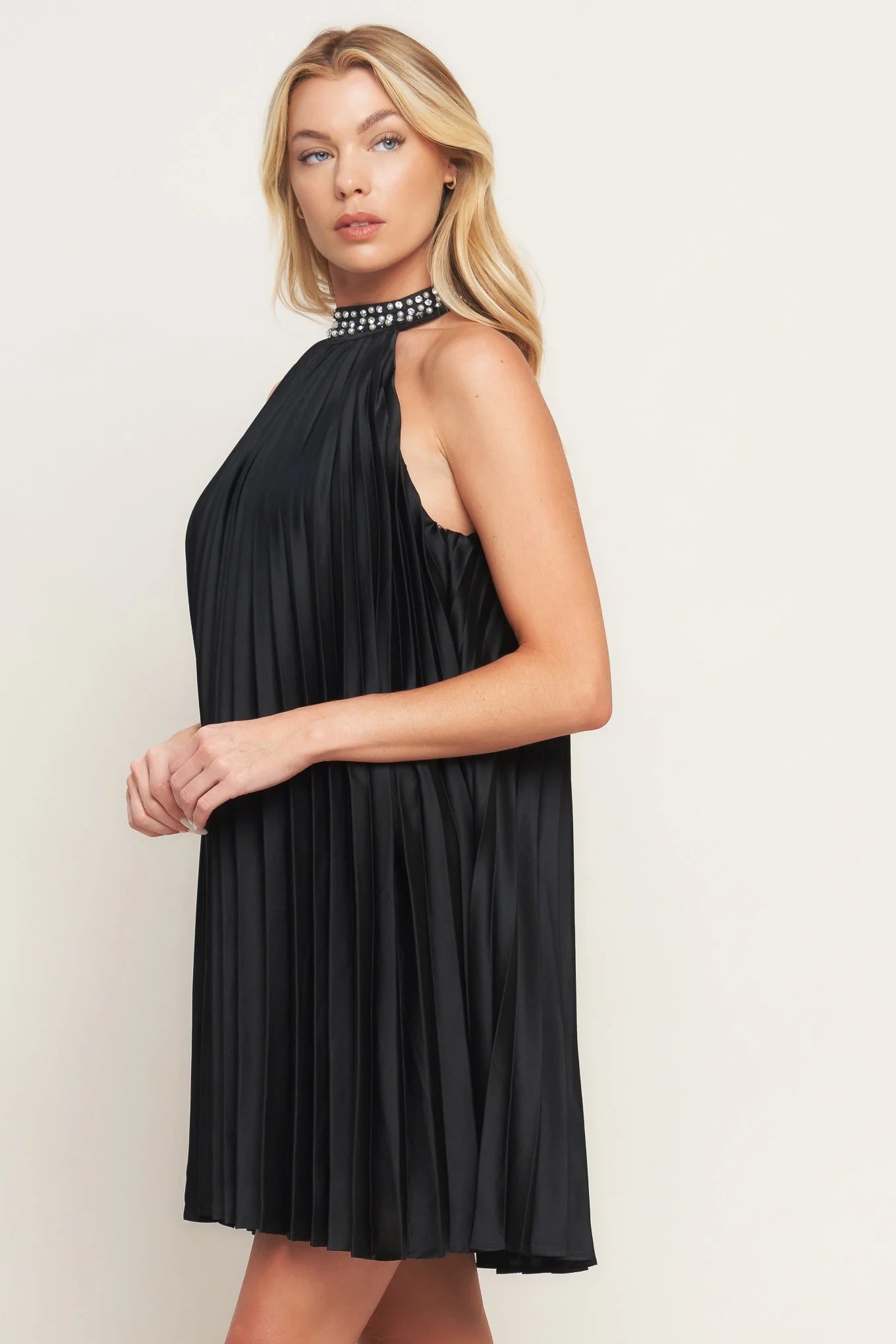 FIESTA FRIDAY PLEATED MINI DRESS