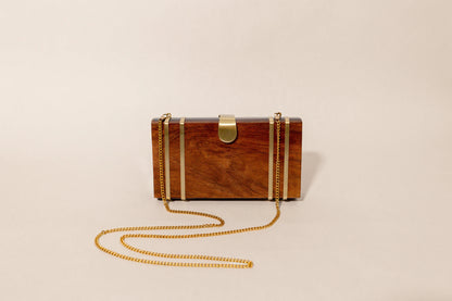 Wooden Opulent Clutch