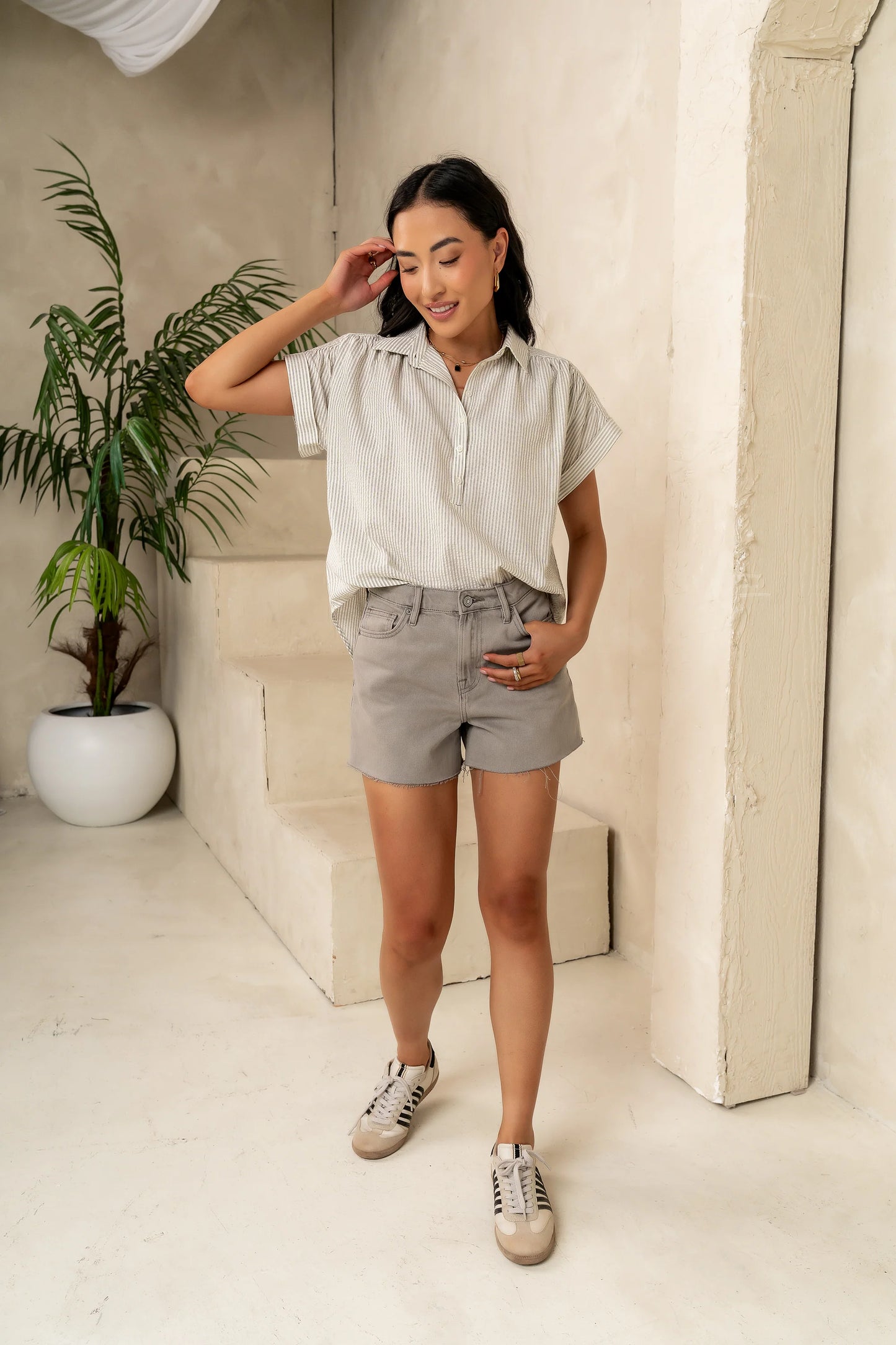Flora Denim Shorts