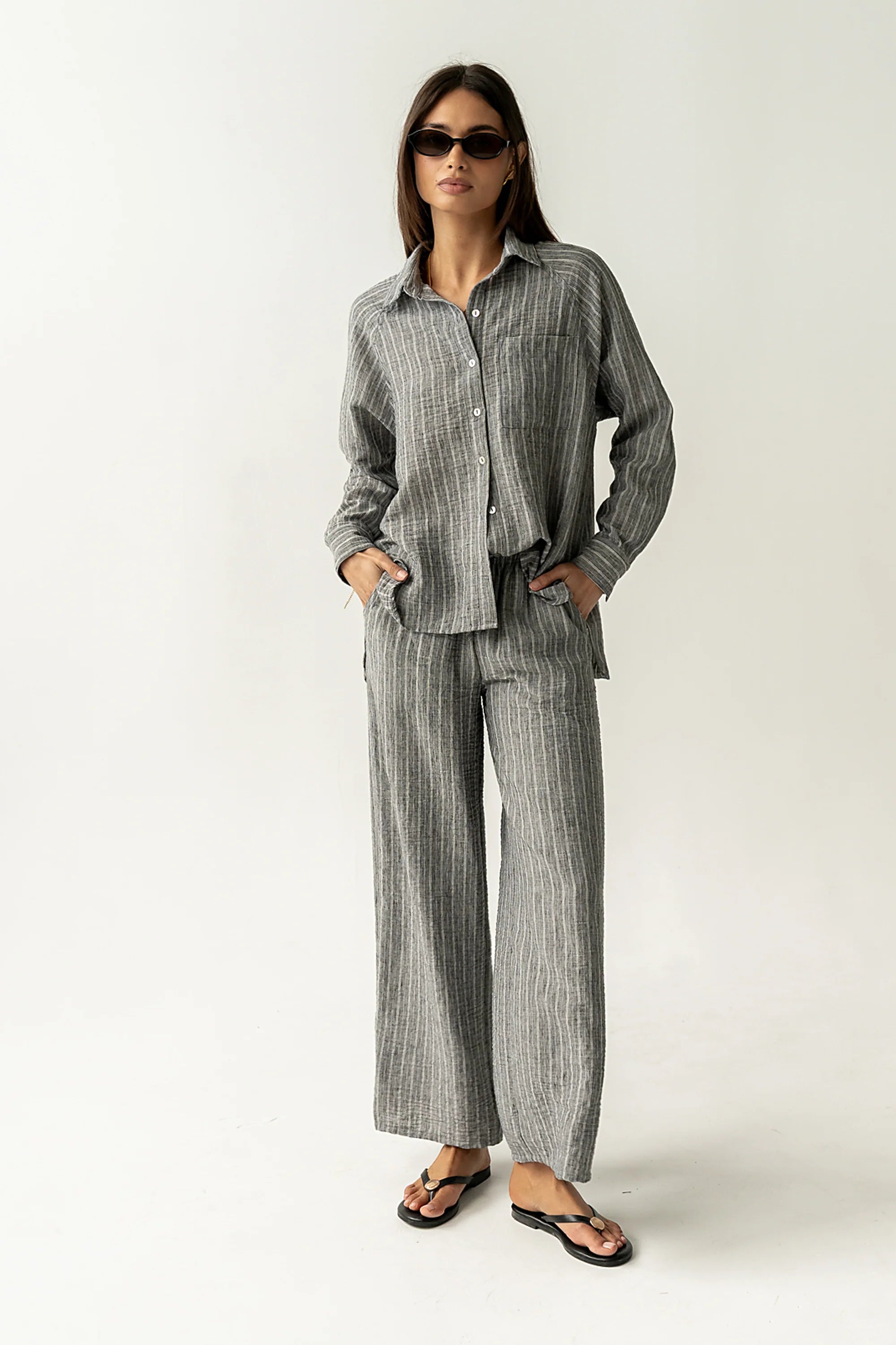 Conner Wide Leg Pants in Black