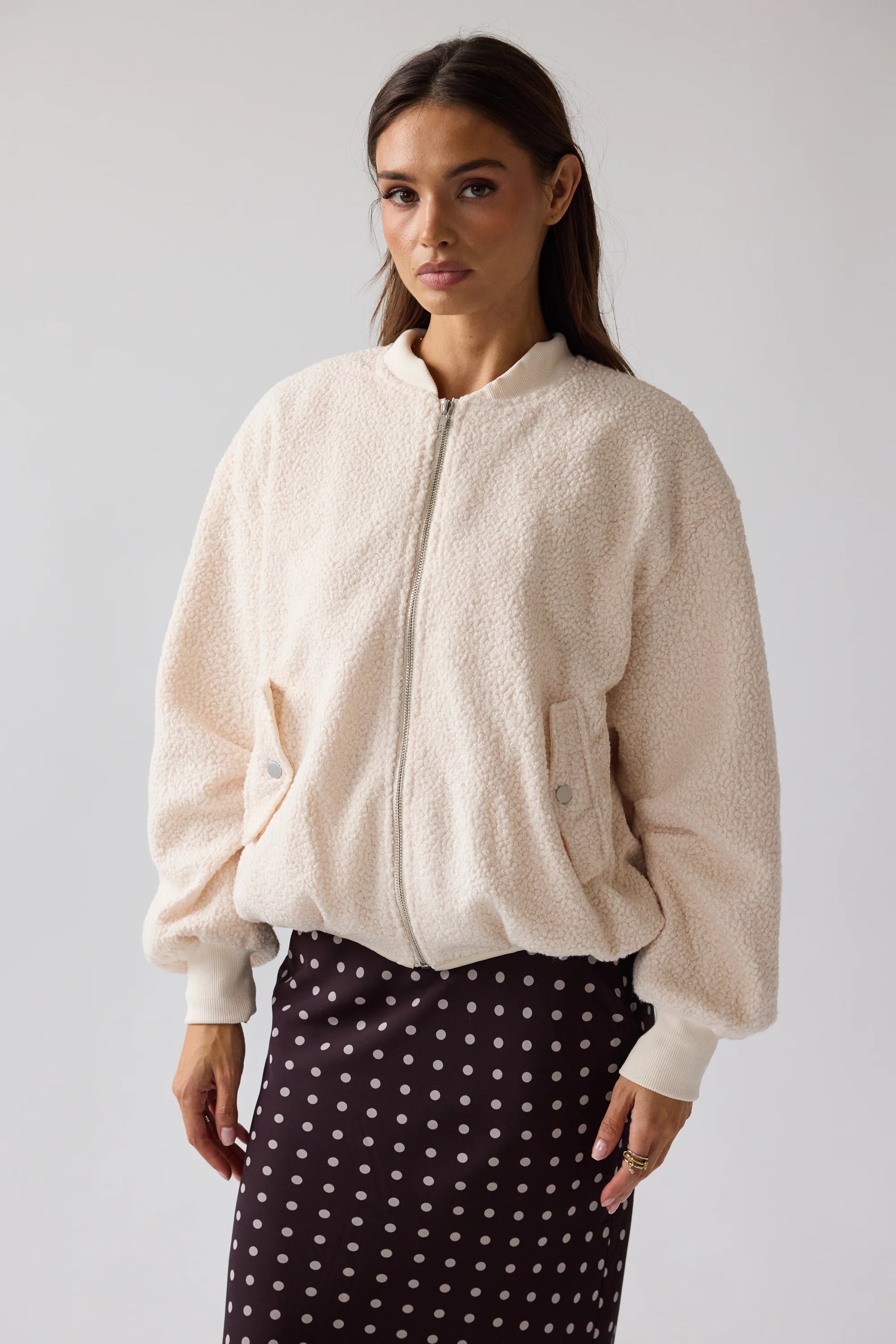 Lucie Sherpa Bomber Jacket