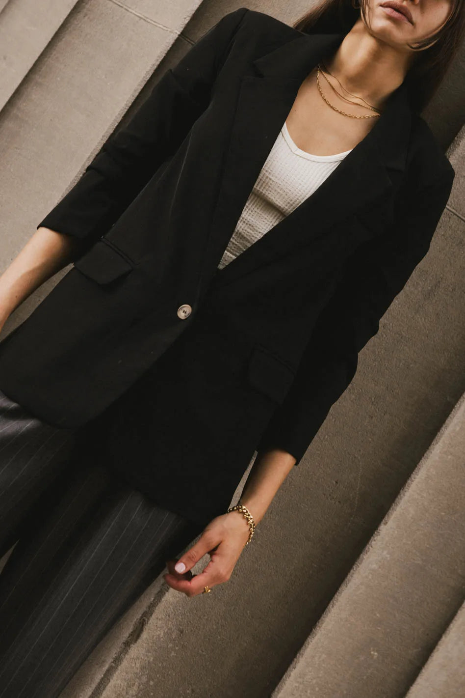 Crystal Blazer in Black FINAL SALE
