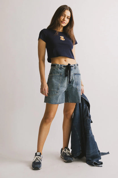 Finneas Denim Shorts in Medium Wash FINAL SALE