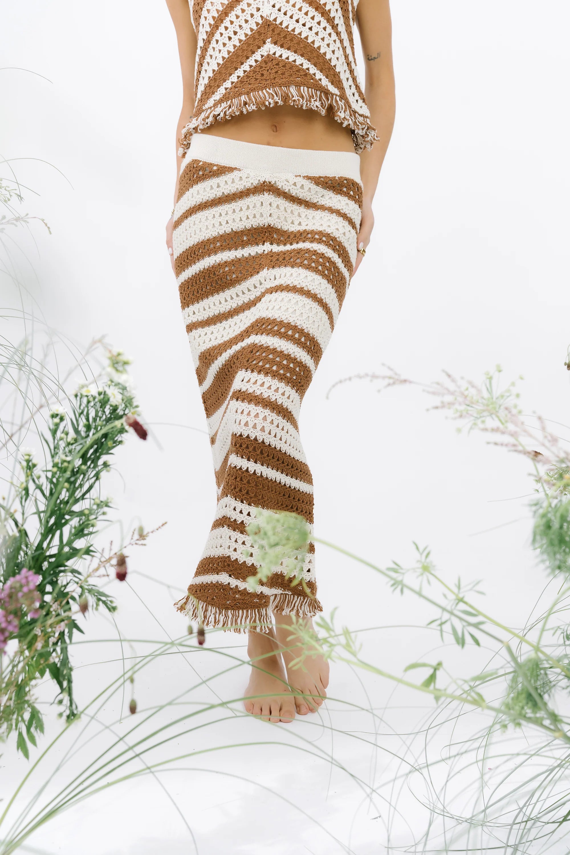 Henry Crochet Midi Skirt