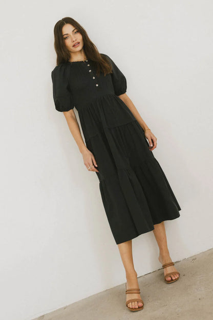 Leandra Midi Dress in Navy FINAL SALE