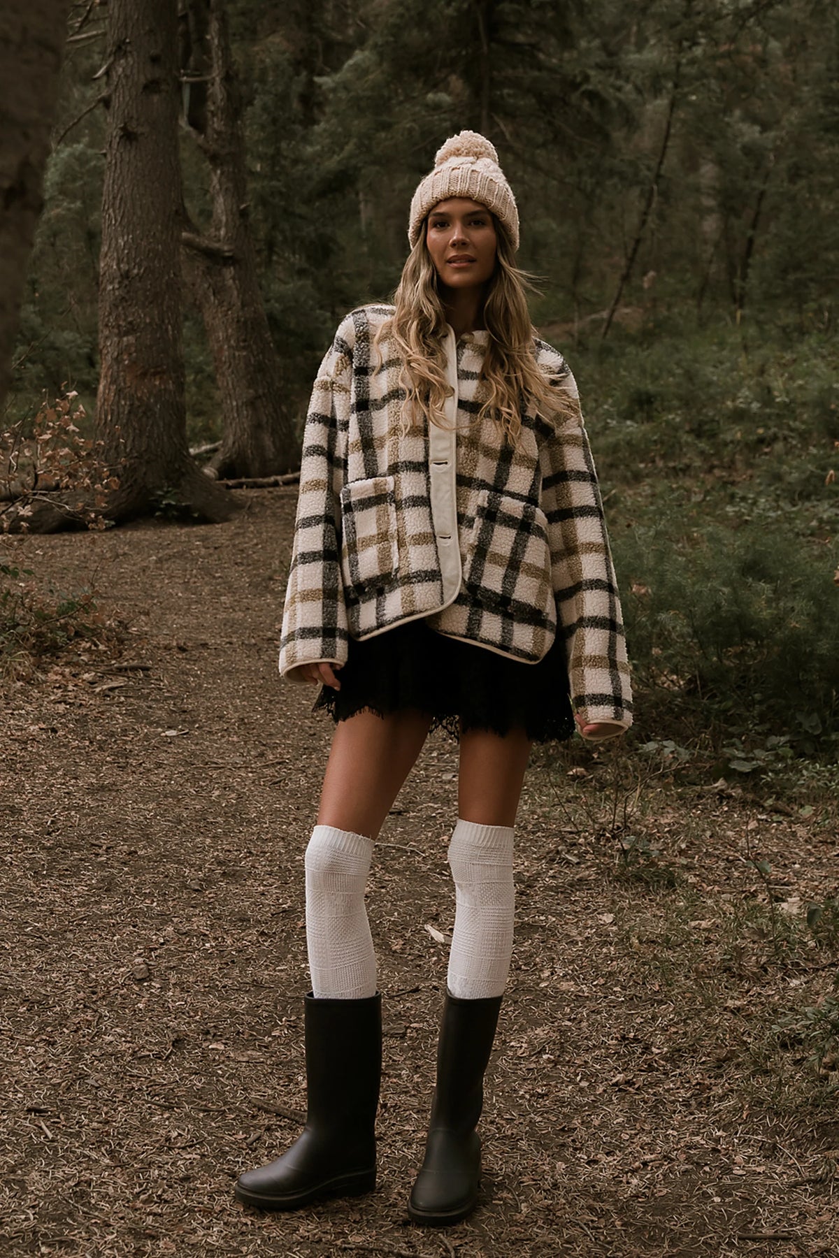 Jasper Gingham Sherpa Jacket FINAL SALE