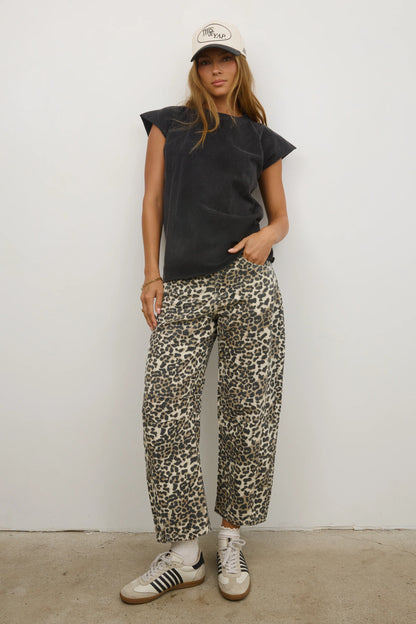 Lisette Barrel Jean in Leopard FINAL SALE