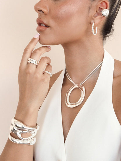 Open Abstract Cuff Bracelet