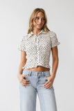 Kreyton Polka Dot Blouse in Cream FINAL SALE