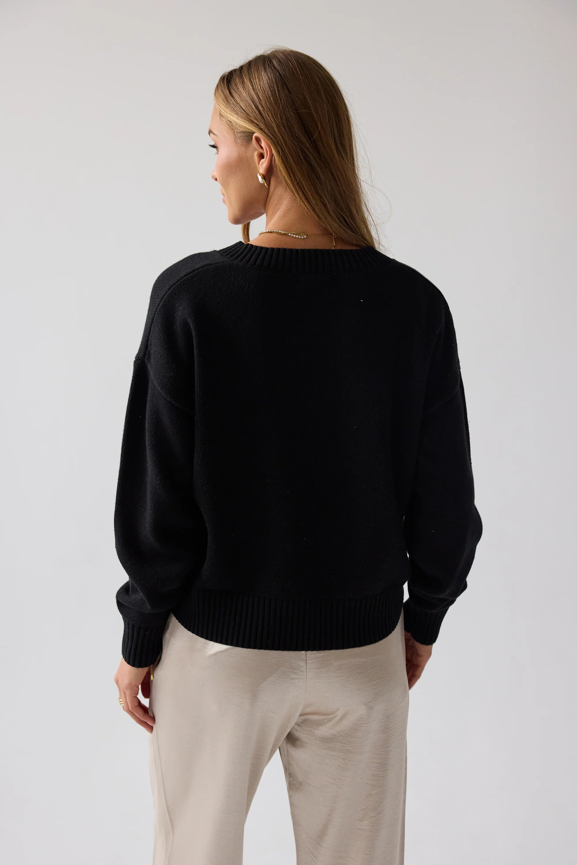 Adella Knit Sweater in Black FINAL SALE