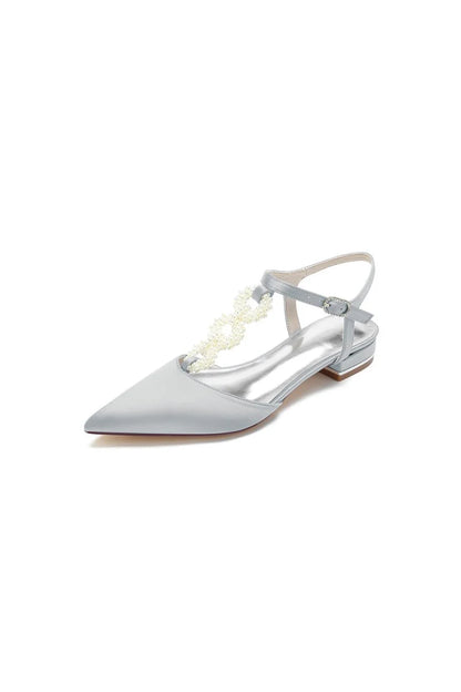 Pearl Strap Pointed Toe Flats