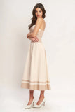 SPRING HARMONY COLOR BLOCKED MIDI DRESS