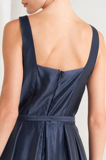 FEMME SILHOUETTE NAVY MIDI DRESS