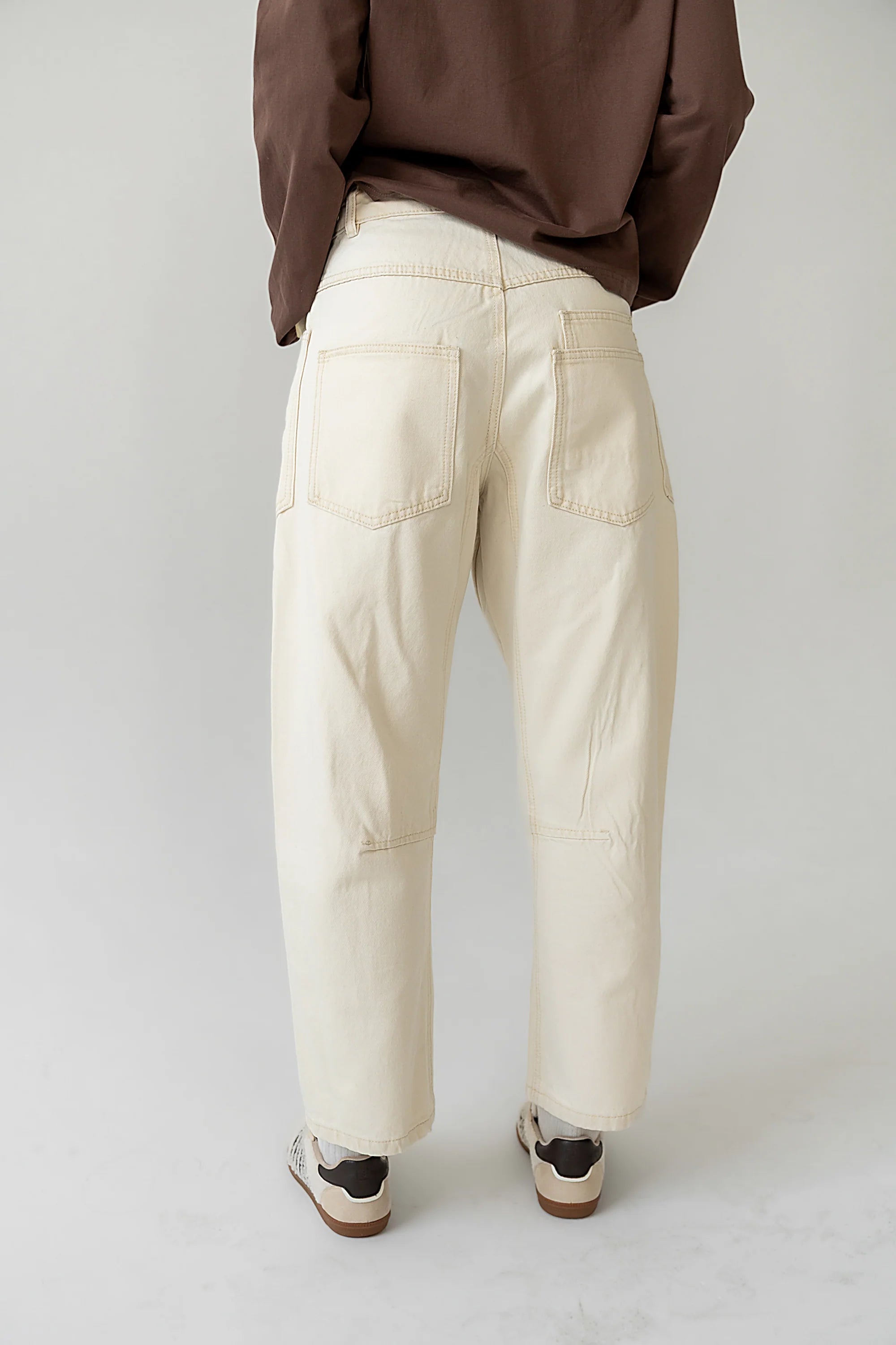Jocelyn Barrel Jeans in Cream FINAL SALE