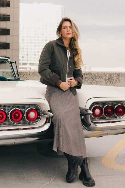 Nellie Plaid Maxi Skirt