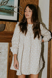 Liam Floral Mini Dress in Oatmeal FINAL SALE