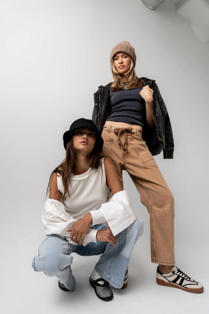 Alice Patchwork Wide Leg Jeans FINAL SALE