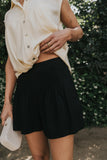 Jenny Pleated Shorts in Black