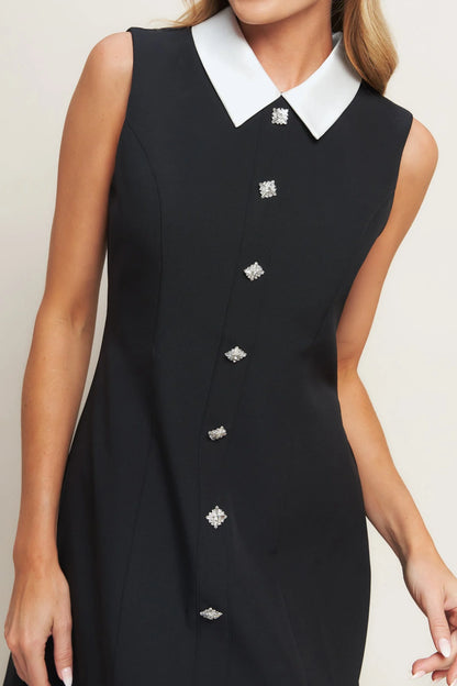 LOVELY MOMENT BLACK MINI DRESS