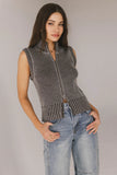 Monroe Zip Up in Grey FINAL SALE