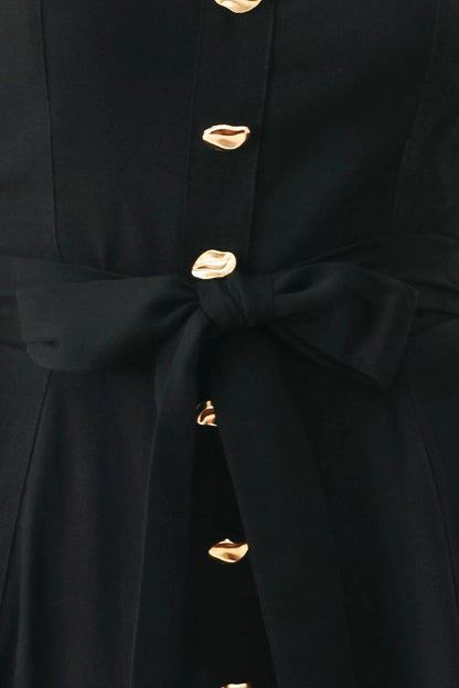 LOVELY NOIR BLACK MIDI DRESS