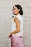Fia Embroidered Blouse in Cream FINAL SALE