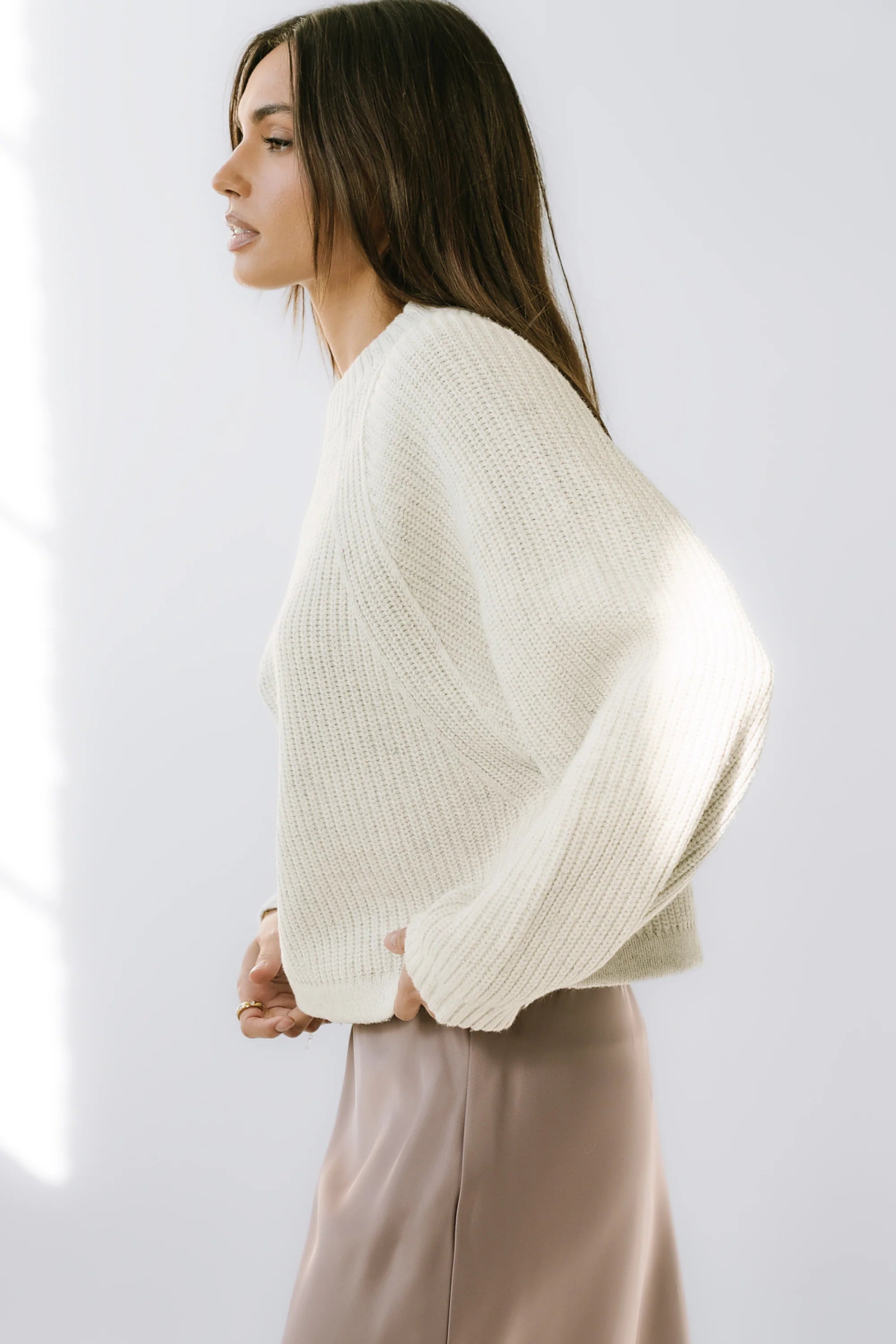 Shayla Knit Sweater in Ivory FINAL SALE