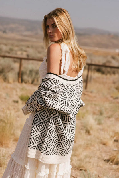 Jennifer Geometric Cardigan FINAL SALE