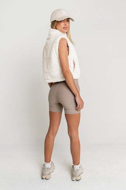 Ginny Fur Vest in Ivory