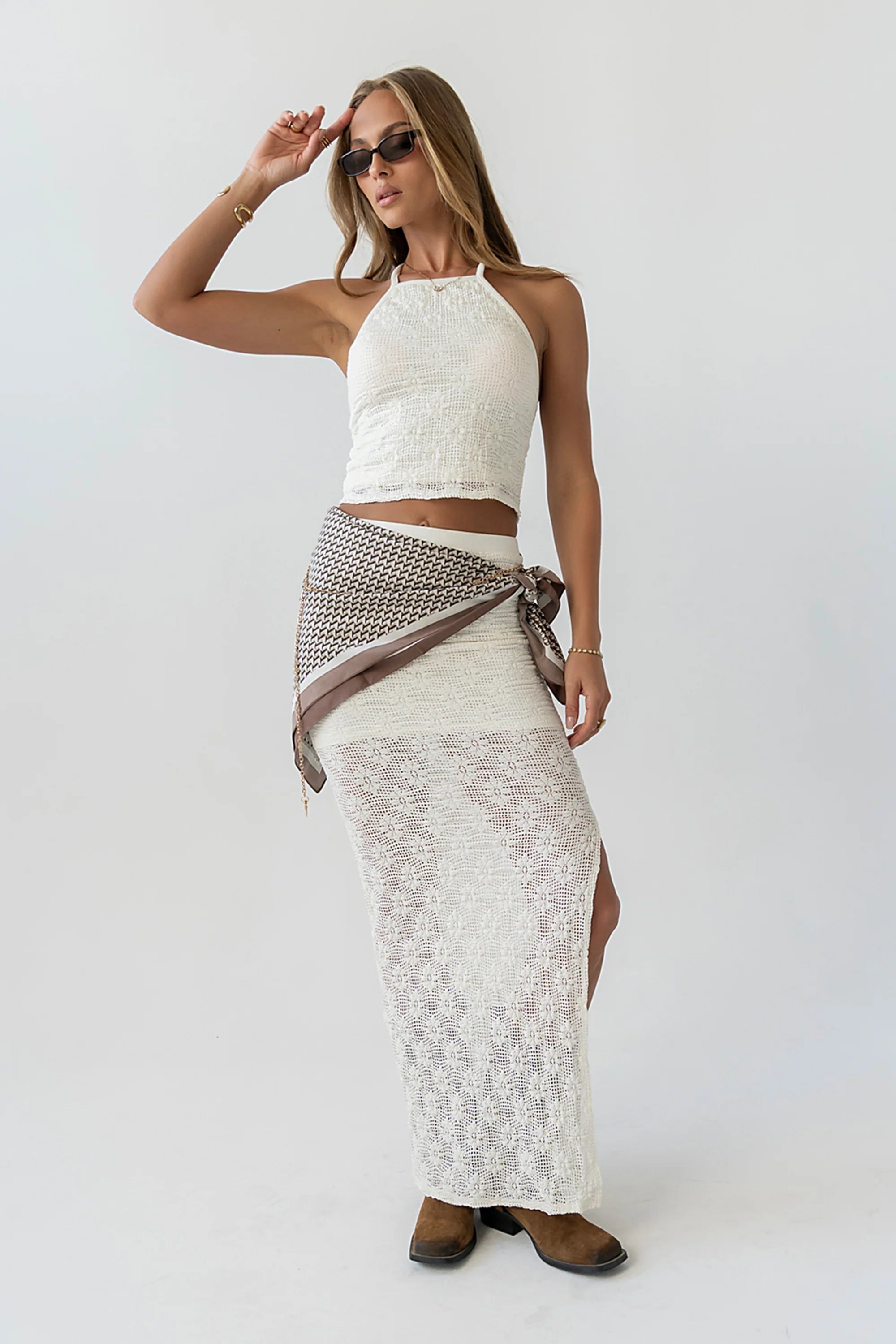 Briana Sheer Maxi Skirt