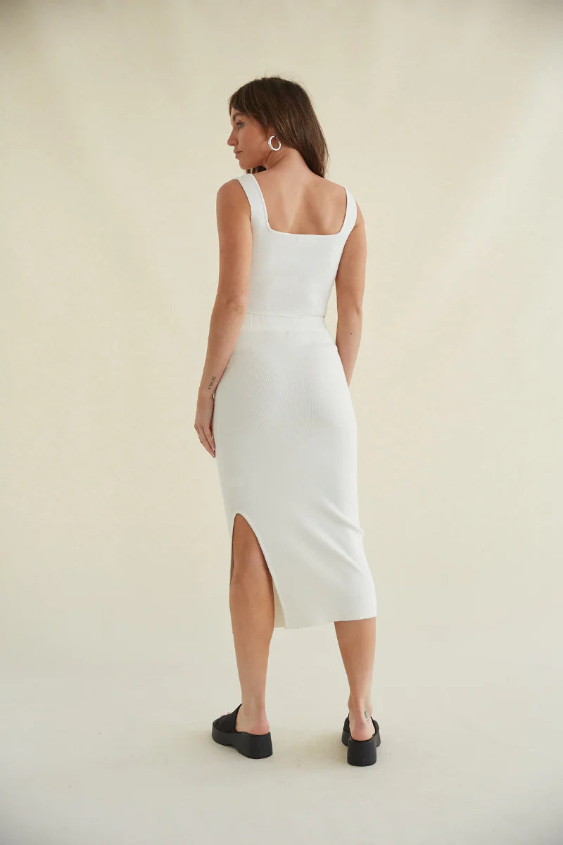 Jacqueline High Rise Knit Midi Skirt