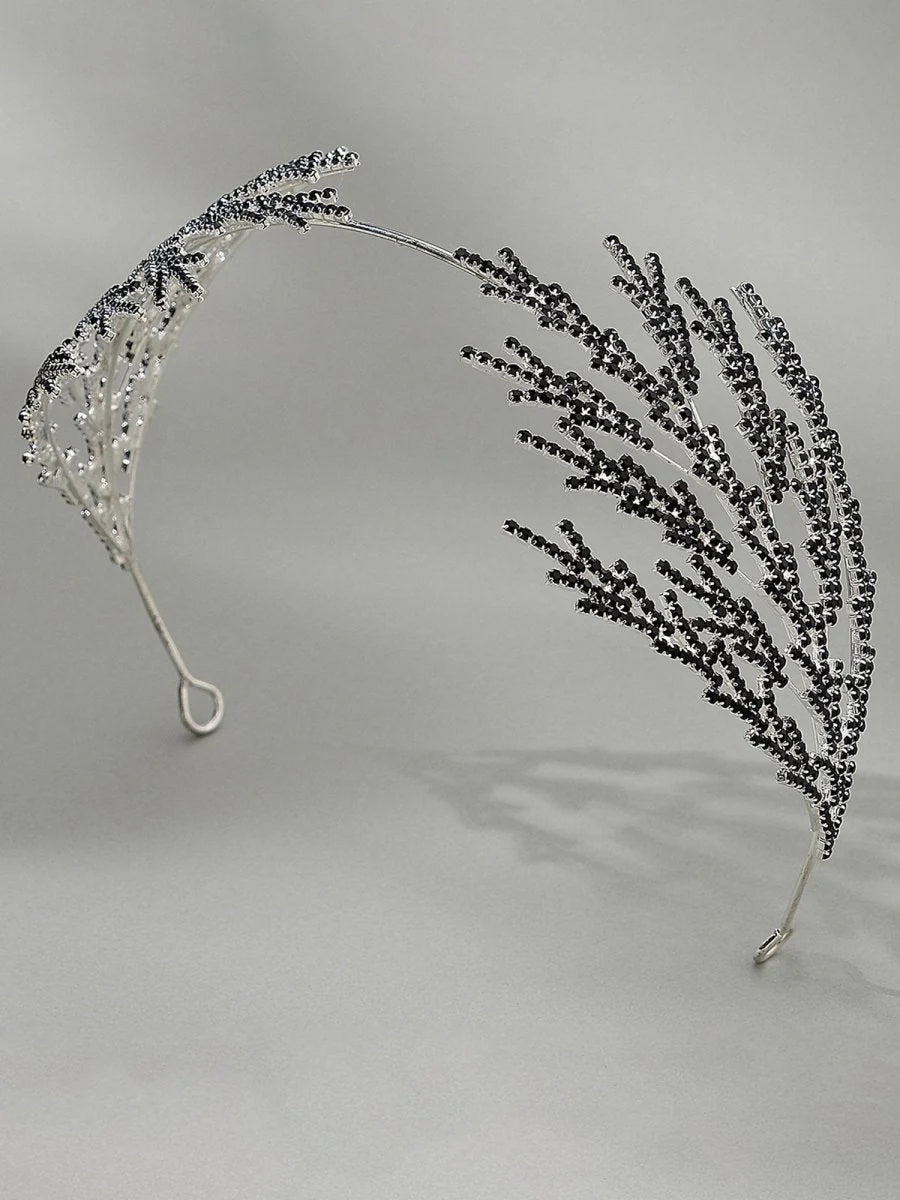 Metal Super Shiny Rhinestone Wide Headband Hair Accessories