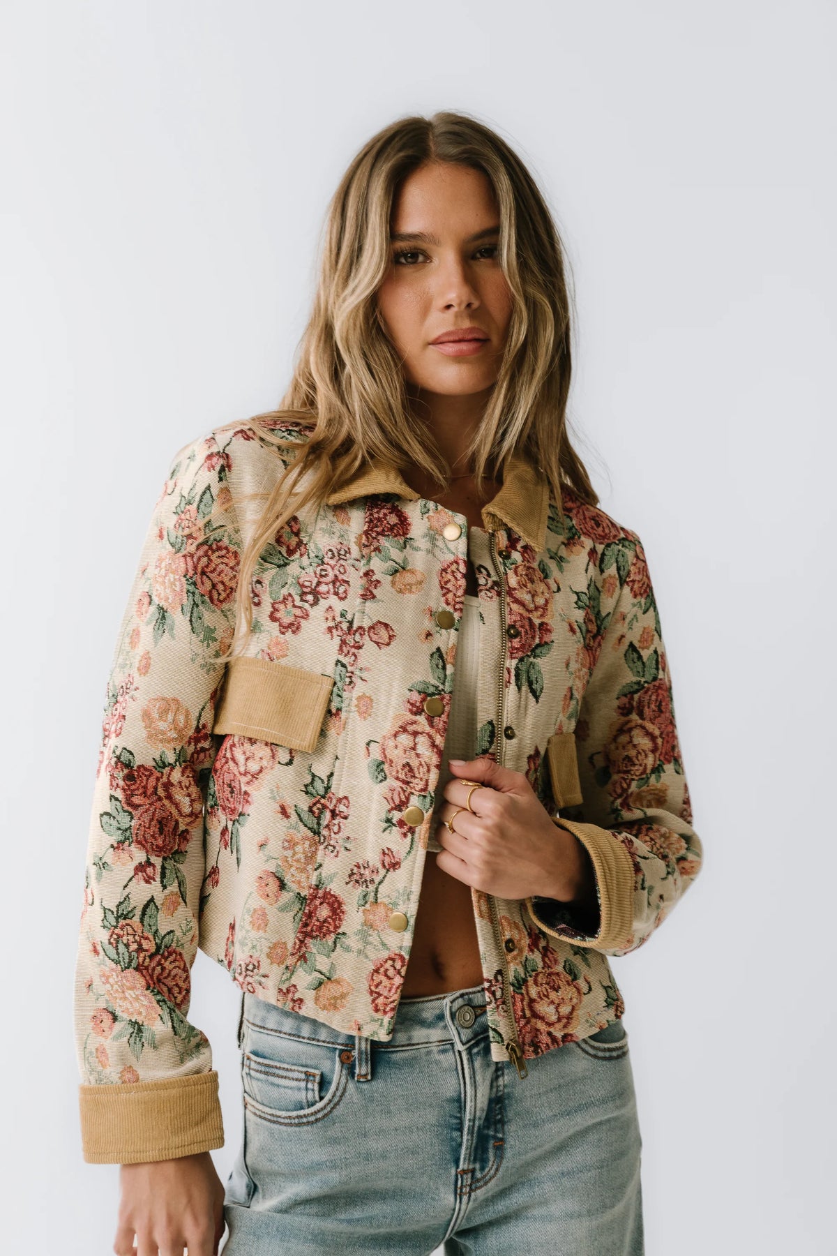 Joanna Floral Cropped Jacket FINAL SALE