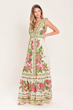 ROSE VINE ROMANCE MAXI DRESS