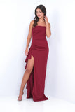 Marie Strapless Maxi Dress Burgundy